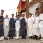 Aprons screen-printed cotton and plasticised cotton with dyed cotton tape, Dunlop boots screen-printed. Fish Quay, North Shields, Tyne & Wear. Client: Northern Print Studio. Photo: David Lawson.